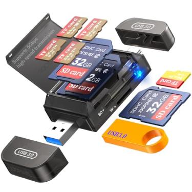 Imagem de JOOPSHEE Leitor de cartão SD USB C, slots duplos de alta velocidade USB 3.0 tipo C para adaptador de cartão micro SD para MicroSD SDHC SDXC compatível com PC, computador, MacBook, laptop, pad