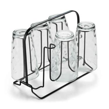 Imagem de Suporte para 6 Copos Black - Arthi PRETO - ARTHI INOX