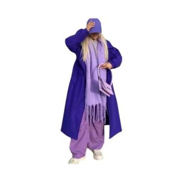 Imagem de Cachecol De Luxo Feminino Em Cashmere, Espesso E Quente, Cor Sólida, P