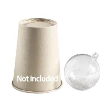 Imagem de Enfeites De Natal Transparentes Preenchíveis Em Formato De Bola - 10 P