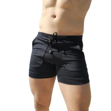 Imagem de Sunga Bermuda Shorts Grigo Collection Total Black, 42, Preto