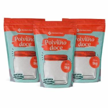 Imagem de Kit 3 sacos polvilho doce members mark 1kg  qualidade e versatilidade 