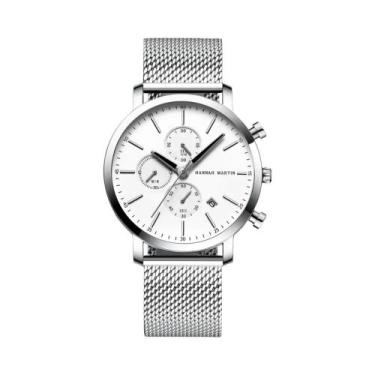 Imagem de Relógio De Pulso Masculino Em Aço Inoxidável, À Prova d'Água, Multifun