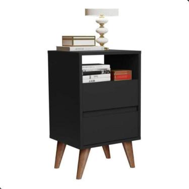 Imagem de Mesa de Cabeceira 2 Gavetas Like Pequena e Nicho Canto Quarto - Dullar