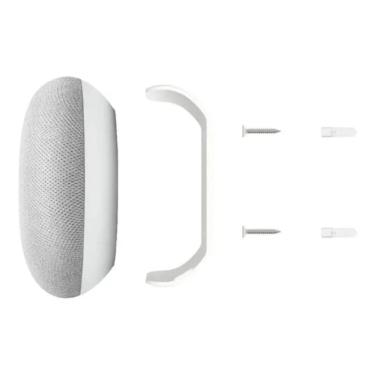 Imagem de Suporte De Parede Branco Google Home Mini + Parafusos Bucha