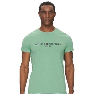 Imagem de Camiseta Tommy Hilfiger Logo Tee Masculina Azul-Masculino