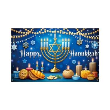 Imagem de Fundo Fotográfico Para Decoração De Festa Judaica De Hanukkah, Com Can