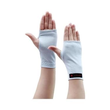 Imagem de Luvas De Proteção Solar Unissex Meio Dedo Respiráveis Antiderrapantes 