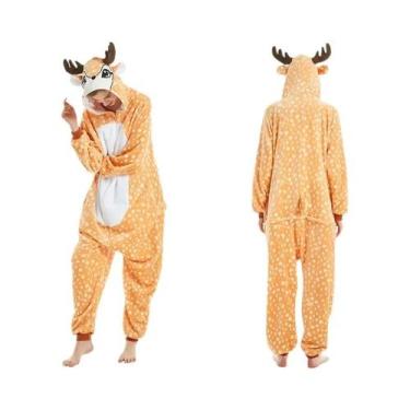 Imagem de Pijama Unissex Adulto Kigurumi De Unicórnio, Fantasia De Animal Para H