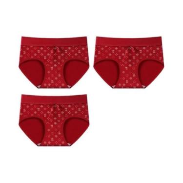 Imagem de Conjunto De Calcinhas De Algodão Para O Natal Feminino, Lingerie Sexy,