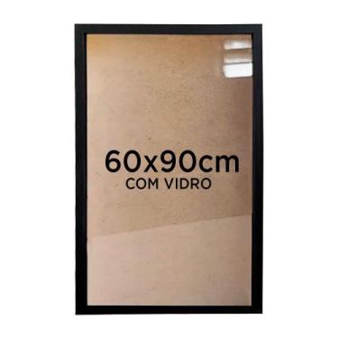 Imagem de Moldura Quadro Caixa 3cm 60x90cm Foto Poster Ilustração Com Vidro - Vá
