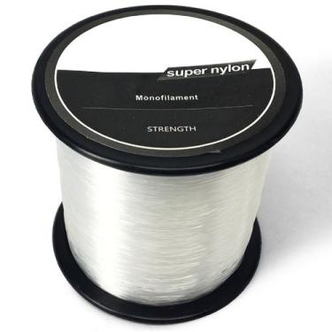 Imagem de Linha Pesca Nylon 1,20mm Rolo 1kg Branco 120mm Monofilamento - DE-YU