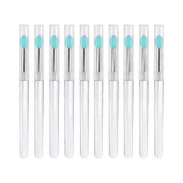 Imagem de Pincel De Silicone Macio Para Batom, Aplicador Portátil Com Cabo Trans