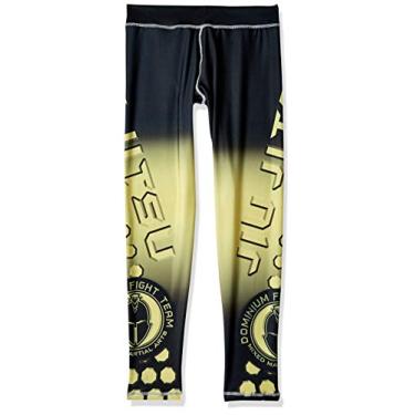 Imagem de Calça de Compressão Termica Legging Feminina - 2482 - Amarela - Jiu Jitsu - M