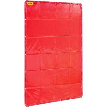 Imagem de Cortina de Proteção Para Solda, Laranja, 1,22 m x 1,78 m, Vonder