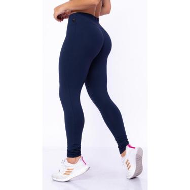 Imagem de Calça Legging Feminina Poliamida Lisa Tecido Muito Grosso Cós Alto Confortável Wolfox-Feminino