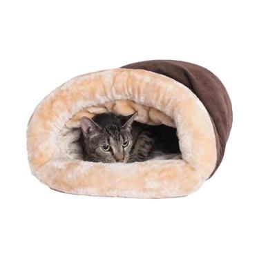 Imagem de Saco De Dormir Quente Para Gatos De Outono/Inverno, Ninho Semi-Fechado