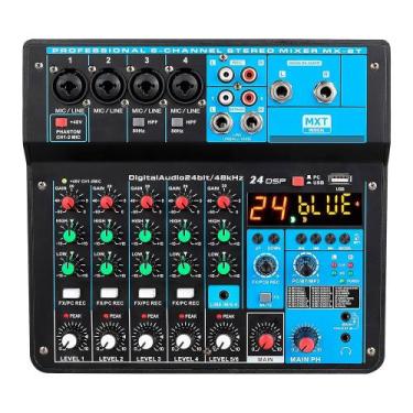 Imagem de Mesa de som interface 6 canais mxt mx-6t usb 24 efeitos