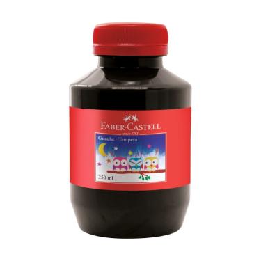 Imagem de Tinta Guache Escolar Faber-Castell 250ml 1 Unidade para Atividades Artísticas Preto