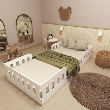 Imagem de Cama Infantil Montessoriana Solteiro Tuli Zoe Branco - Bramov Móveis
