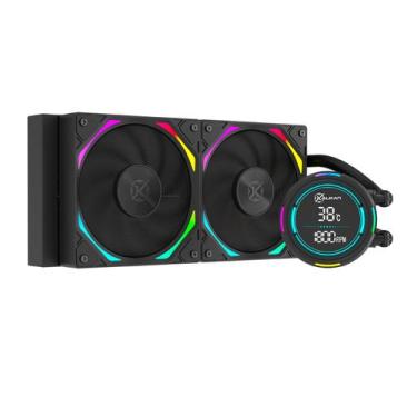 Imagem de Water cooler 240mm kalkan delta v2, argb, display lcd, black - klk0006