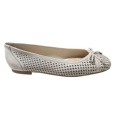 Imagem de Sapatilha Couro Off White Bico Redondo Bottero 361607, Off white, 38