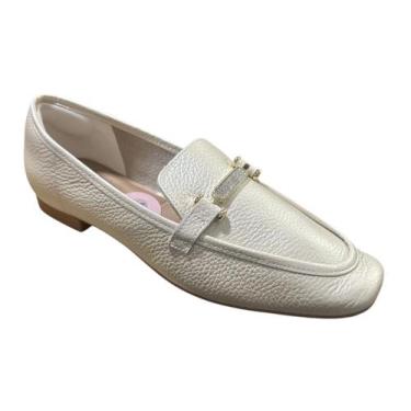 Imagem de Mocassim Feminino em Couro Marfim Usaflex Uc1604005, Marfim, 38