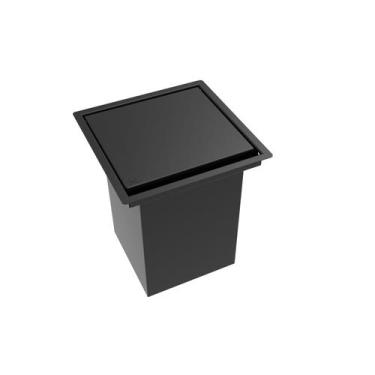 Imagem de Lixeira Quadrada Pintada Preto 5 L Para Bancada - HZ