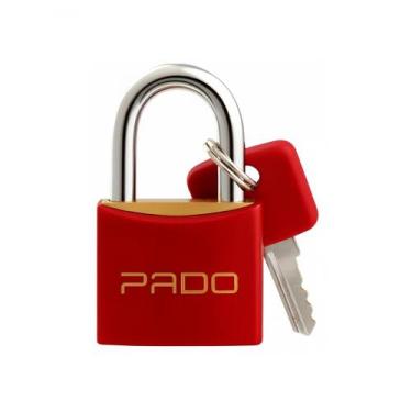 Imagem de Cadeado Pado 20mm Cores LT20 Compacto Multiuso com 2 Chaves, Vermelho