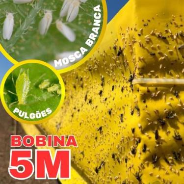 Imagem de Armadilha Amarela Contra Insetos Bobina 5 Metros Coleagro Bobina Adesi