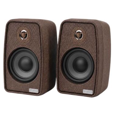 Imagem de Kit Caixa de Som Ambiente Leson 70W RMS Ativa e Passiva Bluetooth Imbuia