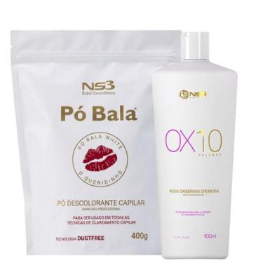 Imagem de NS3 BRASIL Pó Bala Descolorante White Ox10 Volumes