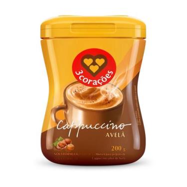 Imagem de Café solúvel cappuccino 3 corações avelã 200g