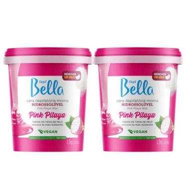 Imagem de Kit Cera Depil Bella Hidrossolúvel Pink Pitaya 1,3kg C/02