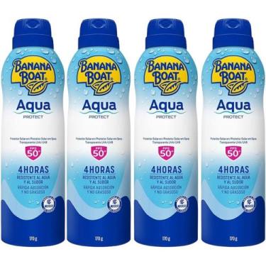 Imagem de Kit 4 Protetor Solar Banana Boat Aqua Protect Fps 50 170g