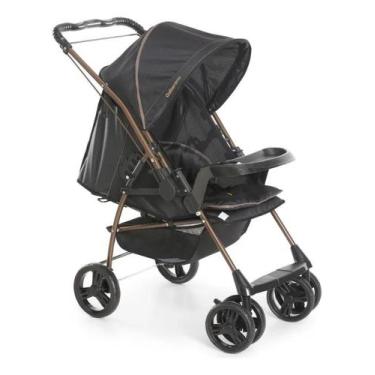 Imagem de Carrinho Bebê Passeio Alça Reversível Milano Preto Galzerano - Congrat