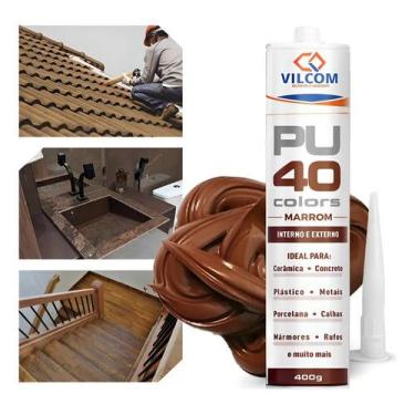 Imagem de Selante PU40 Marrom Casa Vilcom Vedação e Colagem Multiuso P - Congrat