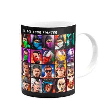 Imagem de JPS INFO Caneca Gamer - Mortal Kombat Fighter select - Cer?mica - 325ml - Branca