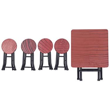 Imagem de Banquinho de mesa de casa de bonecas, mesa de casa de bonecas única, estável e resistente, decoração maravilhosa para festa de aniversário para casa(Mesa quadrada)