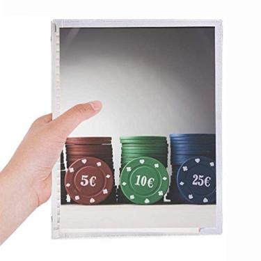 Imagem de Caderno de fotos para jogos de cartas com chips e folhas soltas diário recarregável de papelaria