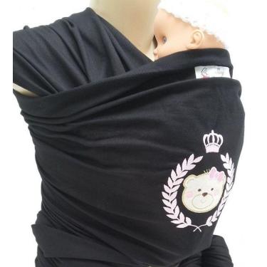 Imagem de Sling Bordado Tema Ursinha Preto