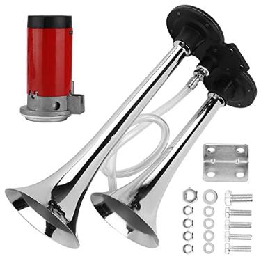 Imagem de Shanrya Buzina de caminhões, trompete pneumática de 150dB com compressor de substituição para motocicleta para SUV para barco para off-road para de buzina de veículo