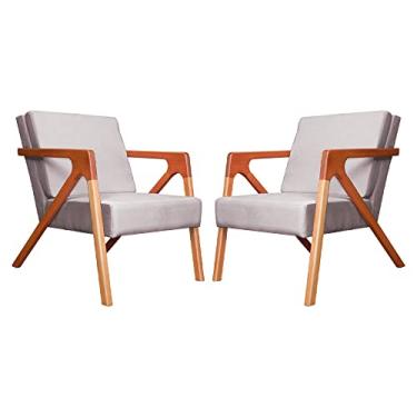 Imagem de Kit 02 Poltronas Decorativa Monalisa para Escritório Veludo Cores - DS Estofados