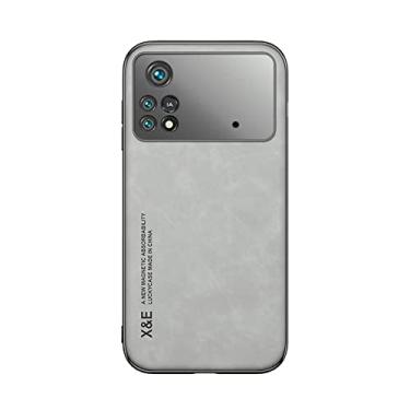 Imagem de Kepuch Silklike Capa para Xiaomi Poco M4 Pro 4G - Case Placa de Metal Embutida para Xiaomi Poco M4 Pro 4G - Cinza