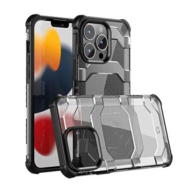 Imagem de XD Designs Capa ultrafina para iPhone 13/13 Mini/13 Pro/13 Pro Max, proteção antiqueda de grau militar, capa traseira rígida e resistente de policarbonato rígido e transparente, preta, 13 mini 5,4 polegadas
