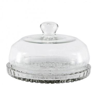 Imagem de Queijeira Vidro Base Decorada Veneza Grande 20Cm - Mistral