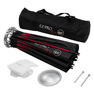 Imagem de Fotodiox EZ-Pro DLX 101,6 cm – Prato de beleza dobrável e combinação de softbox com inserção Bowens e grade – Interior prateado refletivo e placa com dupla difusão