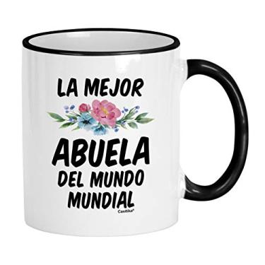 Imagem de Casitika Presentes Abuela em espanhol. Caneca La Mejor Abuela Del Mundo Mundial 325 ml. Taza De Regalos Para Mamãe. Copo para vovó latina.
