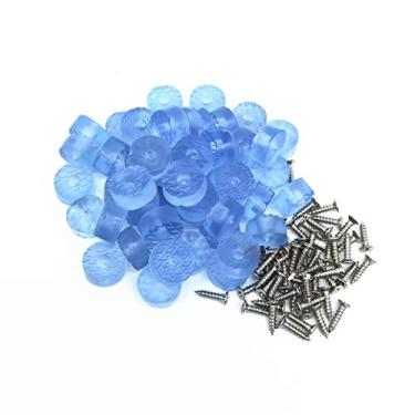 Imagem de Fanuoncc 50 peças pastilhas de móveis em formato cilíndrico transparente borracha antiderrapante para mesa cadeira sofá e tábua de corte