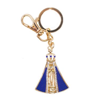 Imagem de Chaveiro Nossa Senhora Aparecida Azul 4.7cm